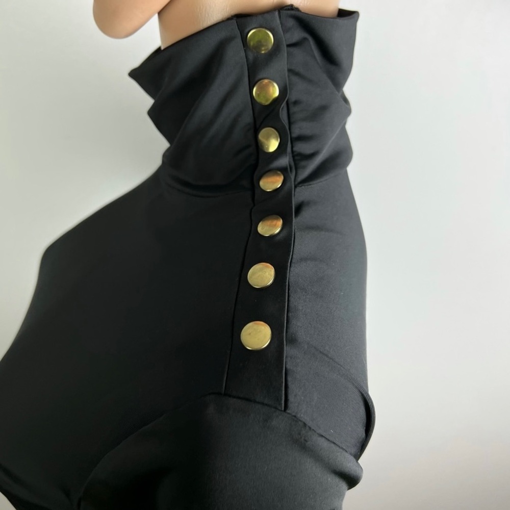 NEW AMANDA UPRICHARD BLACK TURTLENECK BODYSUIT - Picture 7 of 8